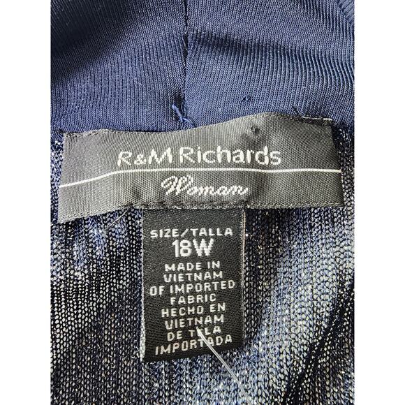 R&M Richards Navy Blue Shimmer Blazer - Picture 5 of 7